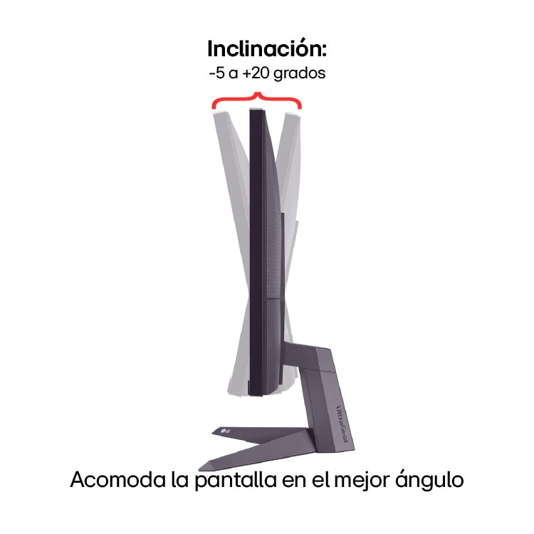 Inclinación del 24”Monitor Gamer UltraGear™